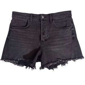 Joe’s Size 28 Washed Black The Jessie Relaxed Shorts Button Fly Boho Distressed